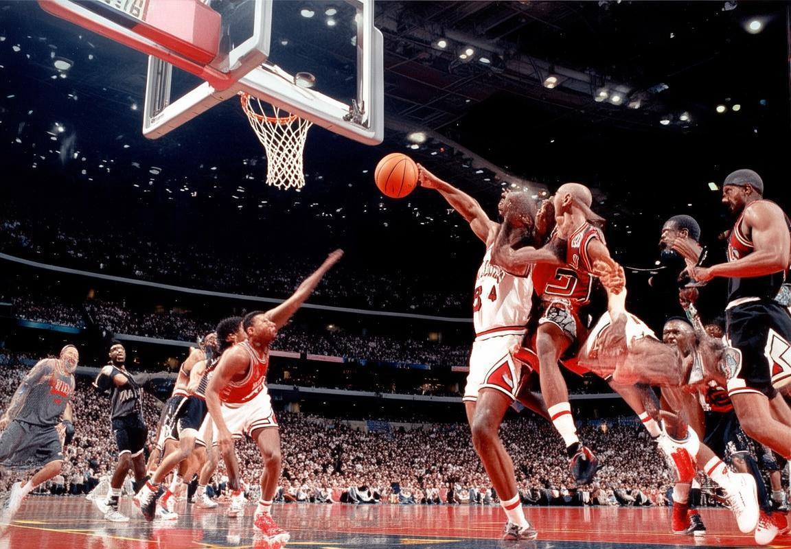 1991年乔丹德雷克斯勒巅峰对决：公牛对篮网NBA经典之战